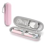 SQERO Electric Toothbrush Travel Case for Oral-B Pro/iO, Philips Sonicare, Oral B Toothbrush Case for Brush Heads & Accessories, Portable Toothbrush Hard Carry Case Bag Waterproof PU