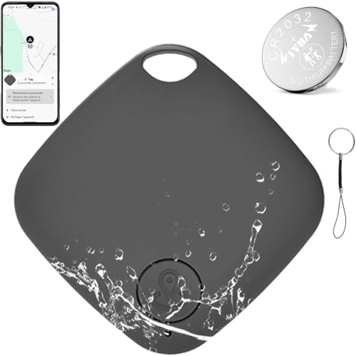 KKSTOTO Traceur GPS Android, Tag Localisateur Android, Fonctionne avec l’app Google Localiser, Bluetooth Localisateur GPS, IP66 ImperméAble, pour Les Clés/Portefeuilles/Valises/Bagages/Enfant