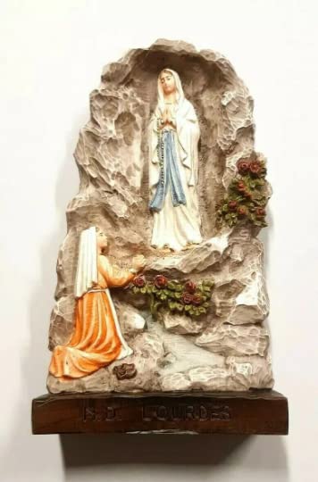 Grotta Artigianale In Granito Con Madonna Di Lourdes - 23x15 Cm, Handmade In Italy, Per Esterni - Foto 10
