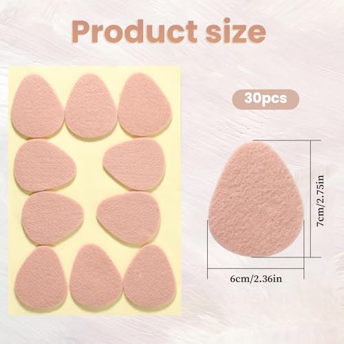 Image of Dimeho 30PCS Metatarsal Felt Foot Pad Foot Metatarsal Pads for Women Men Adhesive Forefoot Pads Forefoot Cushion Pads Ball of Foot Cushion Pain Relief Forefoot Sole Support Foam Foot Cushion Pad