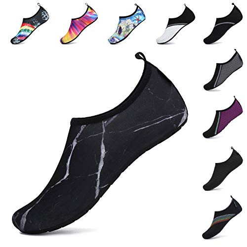 SAGUARO Unisex Scarpe da Mare Uomo Scarpe da Spiaggia Antiscivolo Donna Scarpe da Immersione Leggere Scarpe per Acqua Yoga Scarpe da Scoglio Traspirante Sportive Surf Inchiostro 38/39 EU