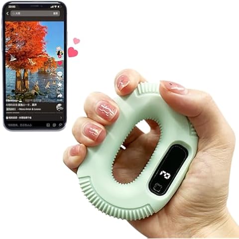 Hand Grip Strengthener - Bluetooth Control Tiktok, Short Videos, Photo Shutter, Exercise Game and Counter, Relieve Wrist Pain, Carpal Tunnel, Trigger Finger, Mallet Finger Cover