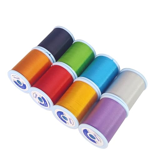 Aventik Fishing Rod Wrapping Thread (8 Pack Rainbow Color Nylon Thread)