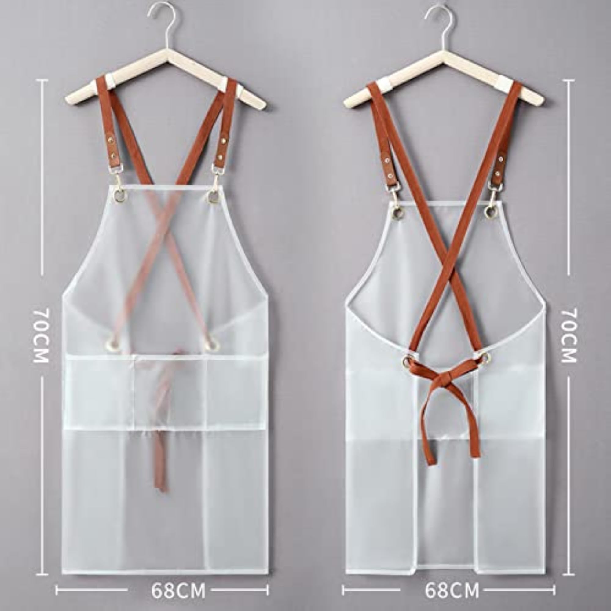 White Chef Apron for Cooking and Baking