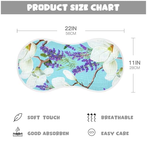 Magnolia Lavender Blue Burp Cloths for Babies Burp Rag Cotton Spit Up Rag for Baby Boy Girl4