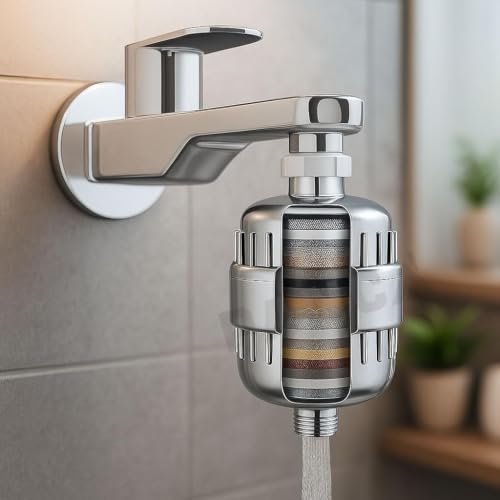 Image of PANCA Hard Water Softener Filter for Tap & Shower with Universal Connectors | Bathroom Water Purifier Cartridge for Borewell & Tanker Water (Complete Filter Kit)