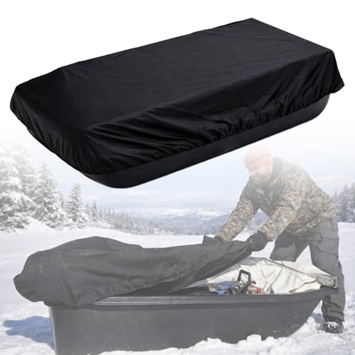 LODMOD Ice Fishing Sled Shelters Cover Fit for Camping & Hunting Travel Gear - 600D Winter Protective Accessories for Snow Rain Dust Mud Proof (80 L x 38 W x 16 H)