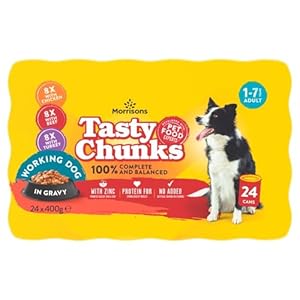 Morrisons Worker Dog Food Meat Chunks In Gravy 24 x 400 g
