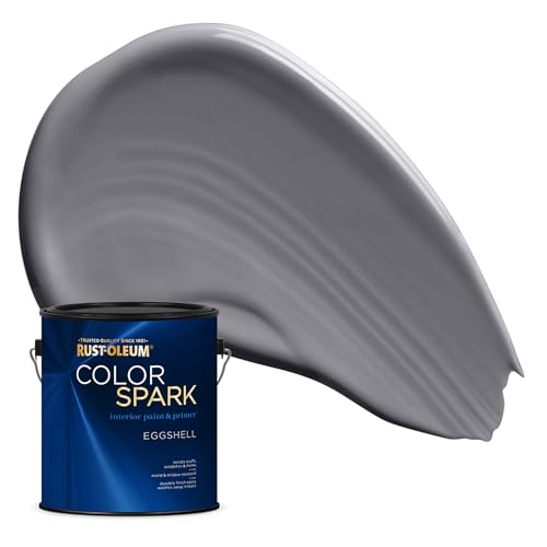 Image of Rust-Oleum Color Spark Interior Paint and Primer in One, Eggshell, Graphite, 1 Gallon