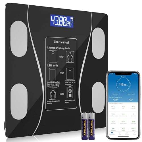 Smart Digital Weighing Scale for Body Weight - Bluetooth Weight Machine with OKOK App for iOS & Android Scale for Body Monitoring - Digital Weighing Scale for Home Kitchen & Fitness Tracking