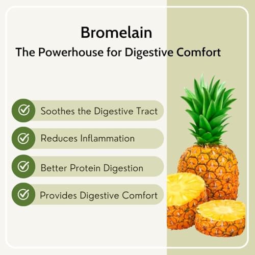 Image of Pure Nutrition Digestive Enzymes 840mg with Bromelain - 120 Veg Capsules | Supports Digestion, Nutrient Absorption & Gut Health | Blend of Amylase, Lipase, Protease, Cellulase | Eases Gas & Bloating