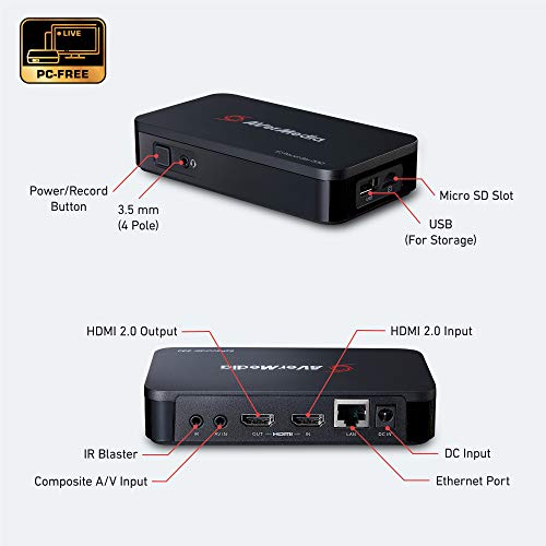 AVerMedia EZRecorder 330,4K Pass-Through & 1080p Record, HDMI Recorder, PVR, DVR, Schedule Recording, IR Blaster, Edit Without PC, Easy... - Image 2