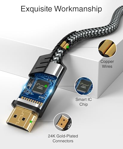 Cable de pantalla HDMI a DP BlueRigger de 4K 30Hz y 6 pies compatible con consolas PS5 y Xbox 6