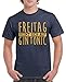 Produktbild Comedy Shirts - Freitag reimt Sich auf Gin Tonic - Herren T-Shirt - Navy/Gelb Gr. XL