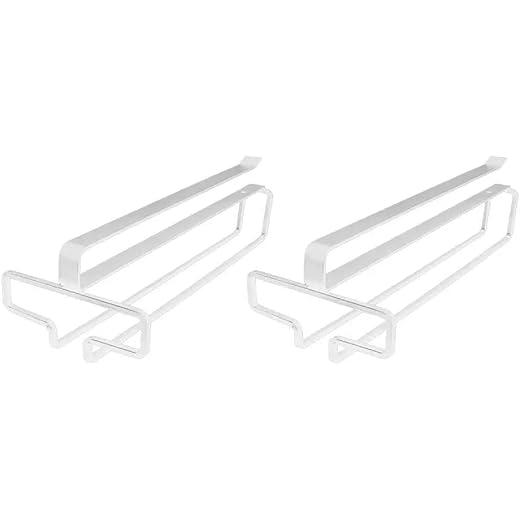 Acrylic Under Cabinet Wine Glass Holder White