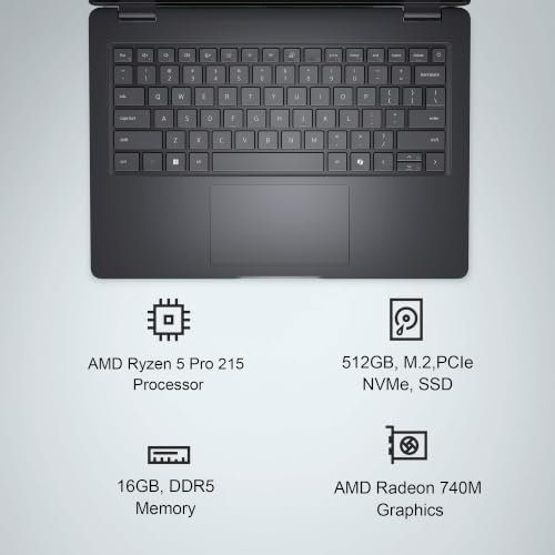 Image of Dell Pro 14 Plus PB14255 (Next Gen Latitude 5450) Business Laptop (14 inch FHD+, AMD Ryzen 5 Pro 215 (> Intel Ultra 5 125U), 16GB DDR5 RAM, 512GB SSD), 2X Thunderbolt 4, Backlit, Wi-Fi 7, Win 11 Pro