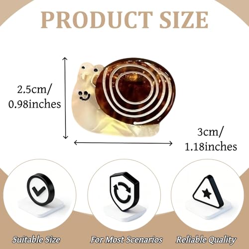 2 Pack de Pinzas Pequeñas con Diseño de Caracol miniatura 2