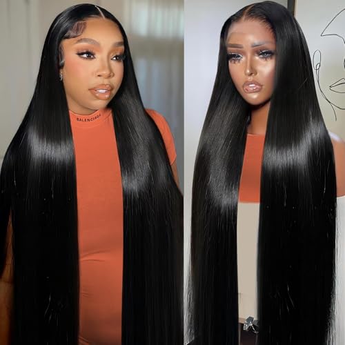 KORENGI 13x6 Lace Front Wigs 80% Human Hair 200 Density...