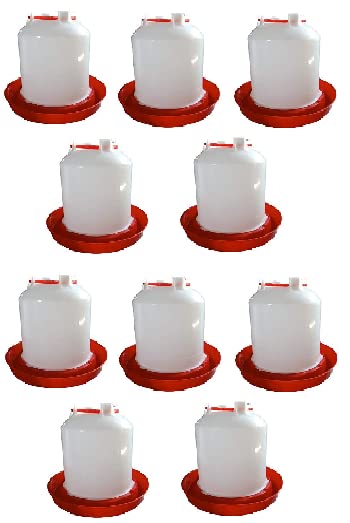 TM&W-Pcsoultry drinking equiPcsment for brolier, desi and other all birds 3 Ltr drinker qty 10 Pcs