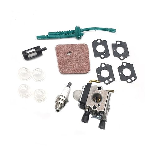 Carburador para cortacésped Para Stihl FS38 FS45 FS46 FS55 FS74 FS75 FS76 FS80 FS85 carburador cortador de hilo Weed Eater con junta de línea de filtro de combustible y aire(13PCS)
