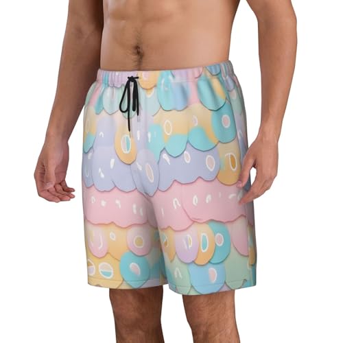 Irregular Colorful Puzzle Men Beach Pants â€“ Swim Trunks for Men,Quick-Dry and Comfortable, Suitable for Beach, Surf, and Everyday Wear2