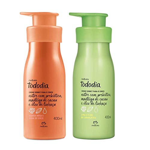 Creme Hidratante Natura Tododia Manga Rosa e Água de Côco + Lima e Flor de Laranjeira 400 ml Kit Com 2 Unidades 1 Creme Hidratante Natura Tododia Manga Rosa e Água de Côco + Lima e Flor de Laranjeira 400 ml Kit Com 2 Unidades