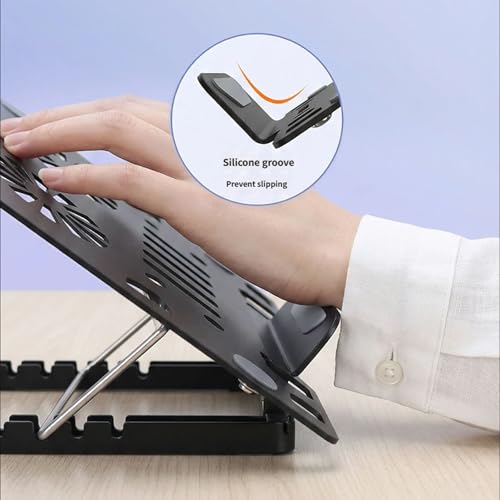 Soporte plegable portátil para laptop con 6 alturas ajustables miniatura 4