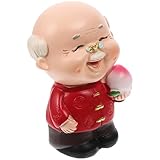 Toddmomy Decoración Tradicional China para Tarta de Cumpleaños Figura Decorativa de Resina Adorno Miniatura de Anciano Chino Decoración para Pastel en Interior Obsequio San Valentín