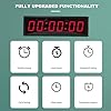 Minuterie Numérique LED 6 Chiffres - Compte à Rebours/chrono - Bouton Physique + Télécommande - 8 Pouces - Pour Sport, Jeux, Salle De Gym