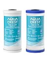 AQUA CREST Whole House Sediment and Carbon Water Filter, Replacement for GE® FXHTC, 3M® Aqua-Pure AP810, Culligan® RFC-BBSA, W50PEHD, GXWH40L, GXWH35F, DuPont WFHD13001, Pentek® R50-BB