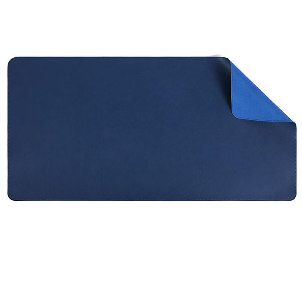 Schreibtischunterlage aus PU-Leder, rutschfeste Schreibtischunterlage für Büro und Zuhause, wasserdicht, Laptop-Schreibunterlage, hitzebeständig, Tastatur, Mauspad, Schreibunterlage (Marineblau, 120 x