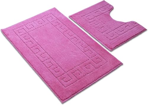 Paradise Products Greek Style Bath Mat Set 2-Piece Non-Slip 
