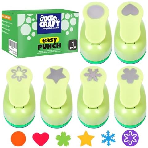UCEC 6 Pcs Craft Hole Punch Set Cover