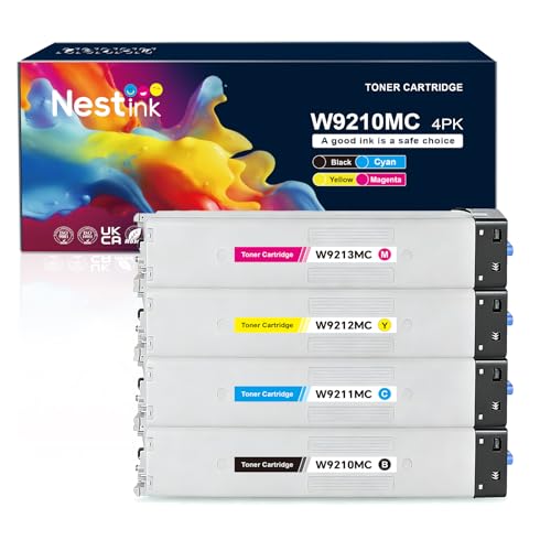 Nestink W9210MC Toner Cartridges, Compatible with HP W9210MC W9211MC W9212MC W9213MC Toner Cartridges, Compatible with HP Color LaserJet Managed MFP E78330dn E78325dn E78323dn Printers(4 Pack)