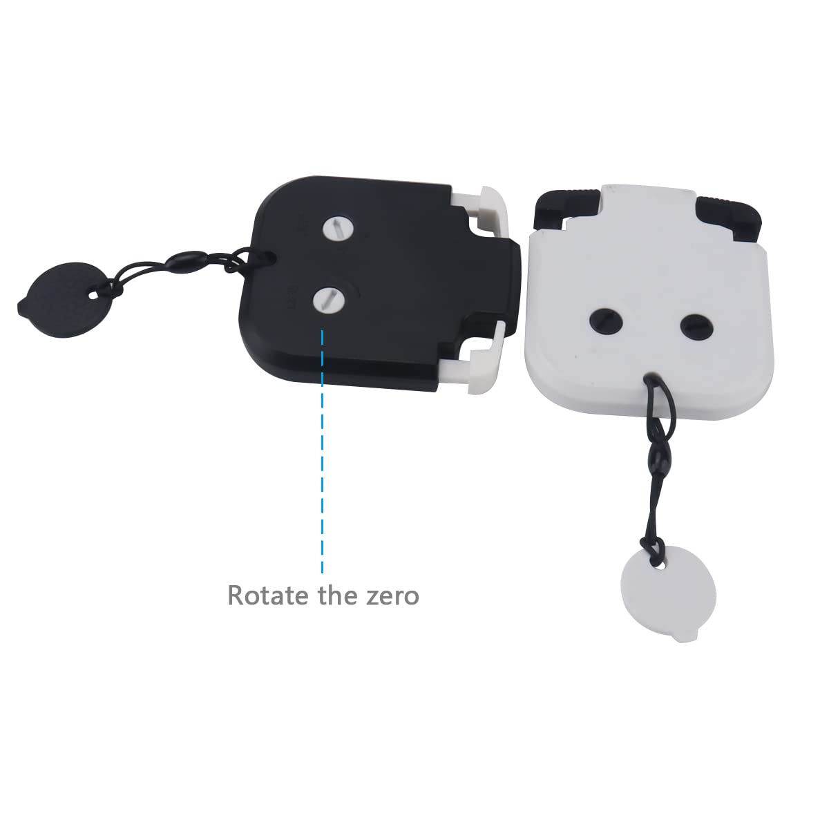 HISTAR Mini Golf Tally Contador Clicker Turning Technology Score Stroke Counter Golf Juego Strike up para hombres (Negro2+Blanco2)