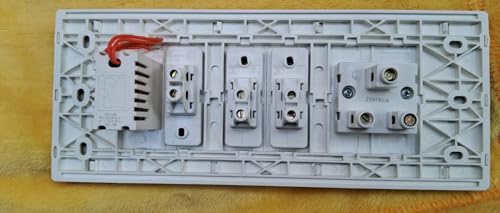 Image of REO Bliss 6 Modular Plate with 2 6A Switches and 2 6A 3Pin Socket