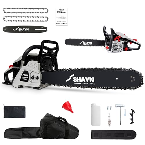 SHAYN 54.5cc Petrol Chainsaw - 2-Stroke Top Handle Chain Saw with 2...