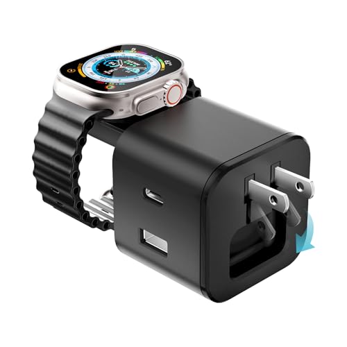 KINYELL 3 in 1 iWatch Charger, Multiport PD Fast Charger Block Brick Cube, USB C Wall Power Adapter for iPhone 12/13/14/15/16/Pro Max, XS/XR/X, Ipad Pro, Samsung Galaxy & More
