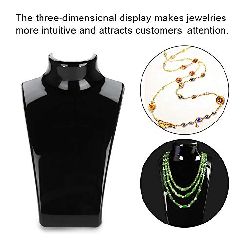 Fictory Jewelry Stand, Black, Jewelry Mannequin Bust, Display & Storage for Necklace Earrings, Bracelets, White,transparent,black - Image 4