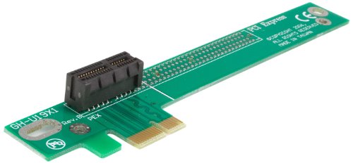 StarTech.com PCI Express x1 Left Slot Riser Adapter Card for Low Profile System PCIE1RIS (Green)