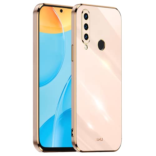 EASSGU [Telaio Elettrolitico Custodia per HUAWEI P30 Lite (6.15' Inches) Cover Protettiva in Morbido Silicone TPU - Rosa