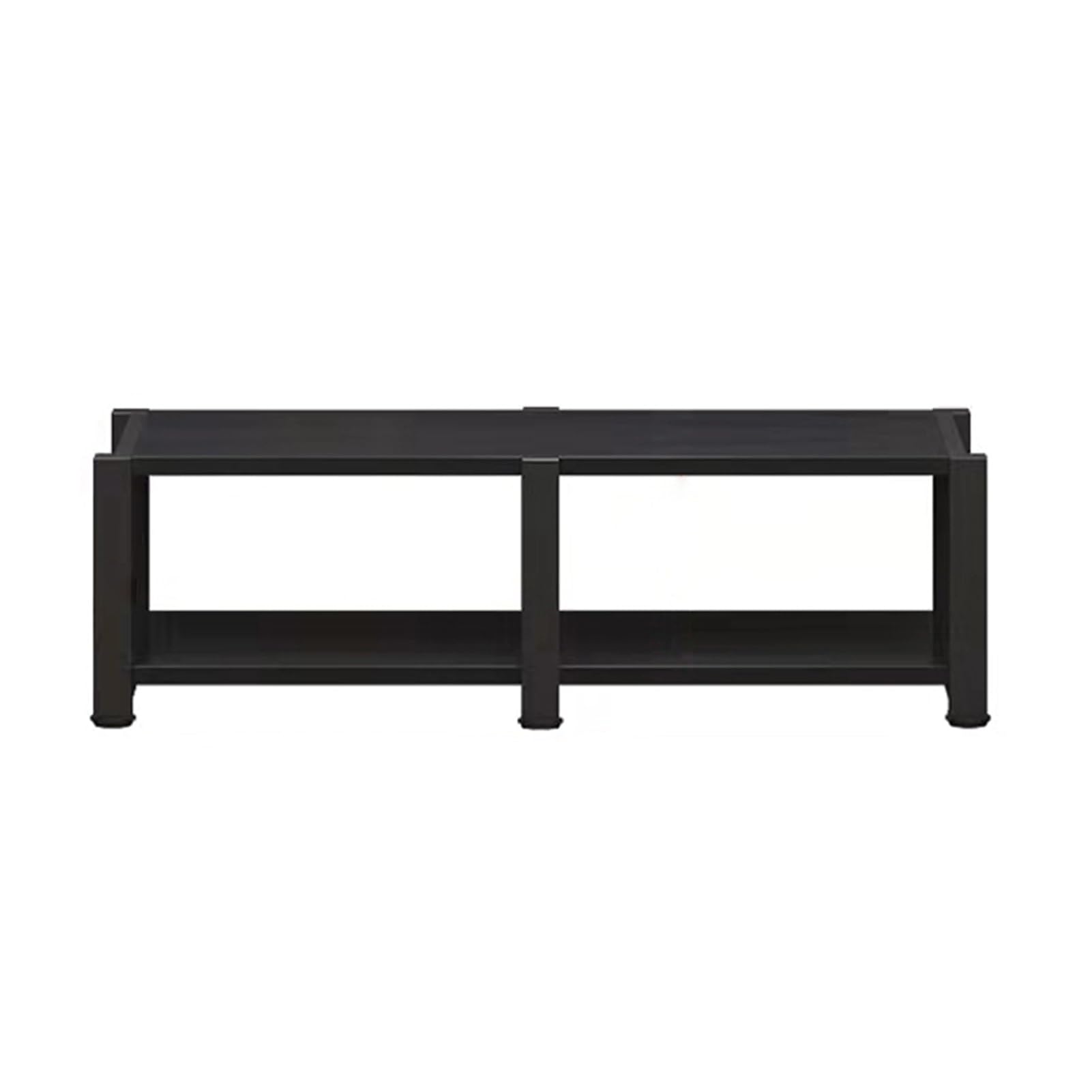 Meuble audio moderne noir et support multimédia stéréo de 34 cm