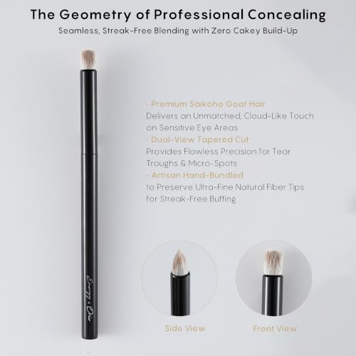 AINOCHI Concealer Brush Under Eye - Premium Saikoho Goat Hair Buffer,1pc — view 2
