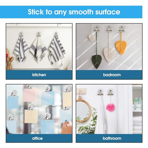 AccEncyc Suction Cup Clips for Windows 12Pcs Suction Clips Clear Suction Cup Clamp Holder Suction Cups with Clips for Home and Office by AccEncyc - Image 7