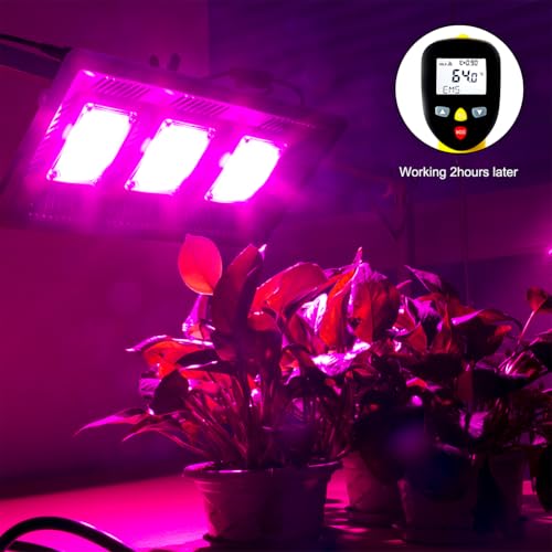 Image of CANAGROW Waterproof Plant Light, Outdoor Grow Light, Full Spectrum COB LED Grow Light with No Noise, Refugium Light for Saltwater Aquarium, Heating Lamps for Plants Seeding Veg Blooming Fruiting