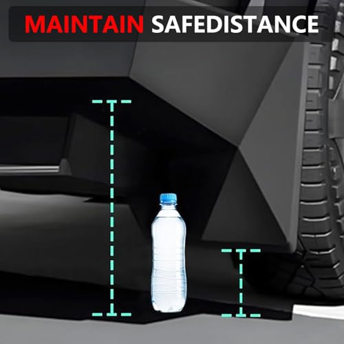 Image of Mud Flaps for 2025 Tesla Cybertruck Accessories- No Drilling Required, All-Weather Mud Guards Body Kits, Black, Set of 4 (for Cybertruck 2024-2025)