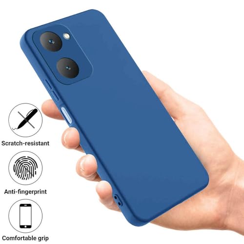 Image of Back Cover for Vivo Y18 | Full Camera Protection | Premium Liquid Silicon Case | Flexible Bumper Case for Vivo Y18 4G / Y18e 4G / Y28s 5G / Y28e 5G / Y03 4G /T3 Lite 5G /Z9 Lite 5G (Dark Blue)
