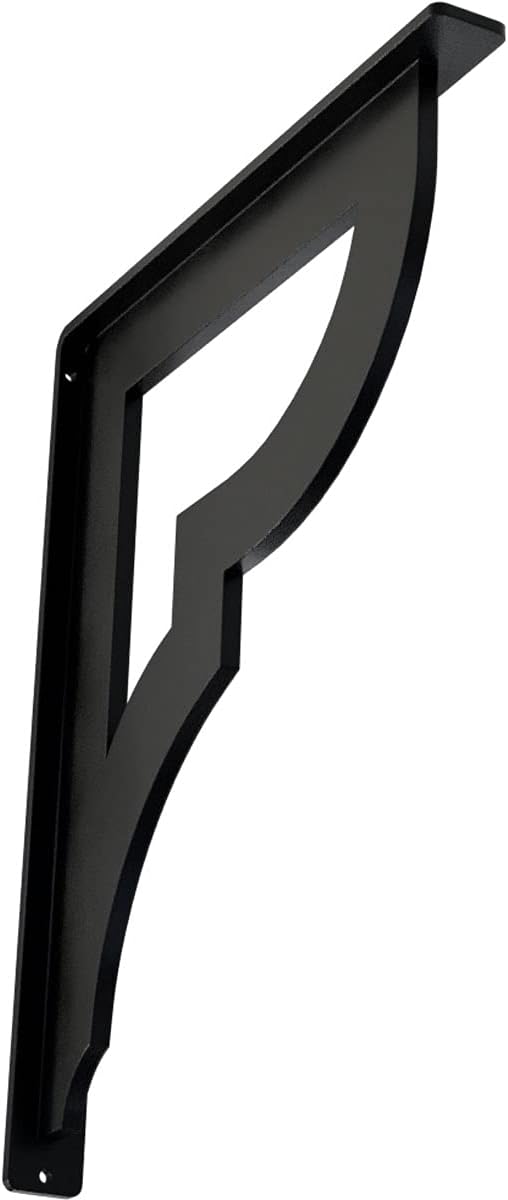 Ekena Millwork BKTM01X12X15SBR 1 2" W x 12" D x 15" H Bradford Wrought Iron Bracket (Single Center Brace)