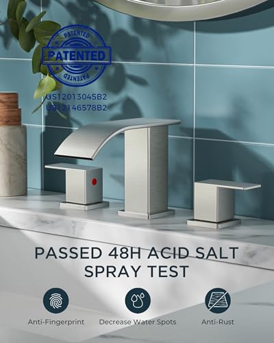 Robinets de salle de bain carrés noirs mats à 3 trous pour vasque de 20,3 cm