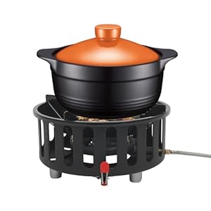 Queeucaer Gaskocher Campingkocher Mit Kartusche Camping Camping-Gas-Kochbrenner Gasherd-Brenner Kocher Tragbarer Campingkocher, Outdoor-Brenner, tragbarermit 3 Adaptern, Höhenverstellbar 56-78 cm